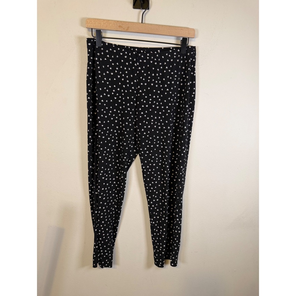 Clara Sunwoo Womens Pants Abstract Tulip Print Black White Size L